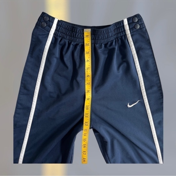 Nike navy blue side snaps warm up joggers size S - Picture 3 of 7
